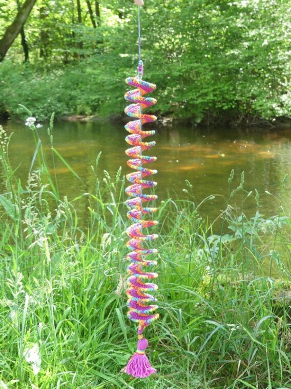 Grand Moulin à Vent Multicolore Fuchsia Orange Turquoise présentation